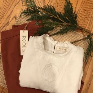 Quinine High Collar Lace Blouse